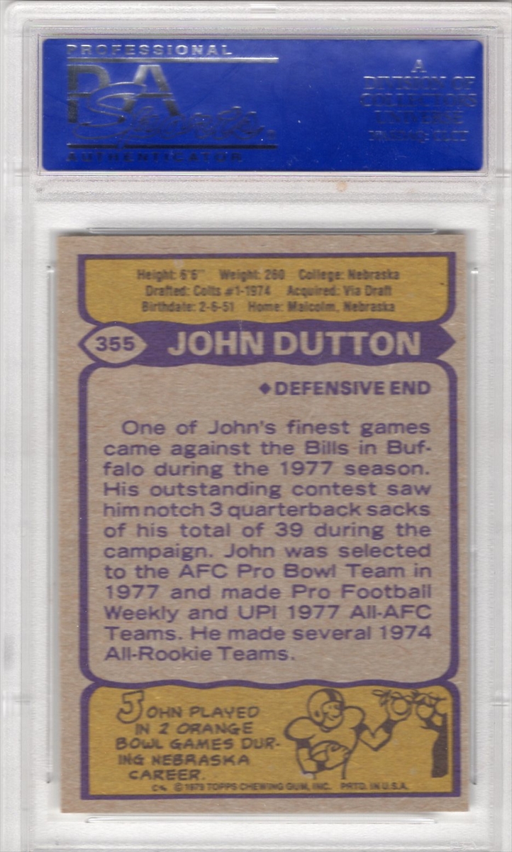 Football - 1979 Topps Baltimore Colts: Triple T Collection